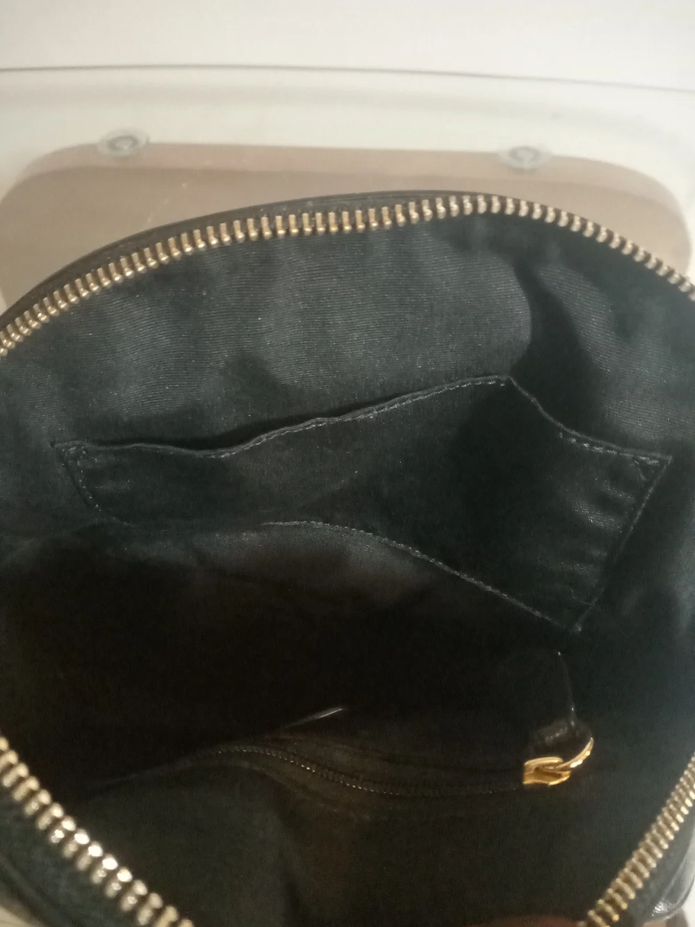 Coach Black Dome Satchel with Gold Hardware